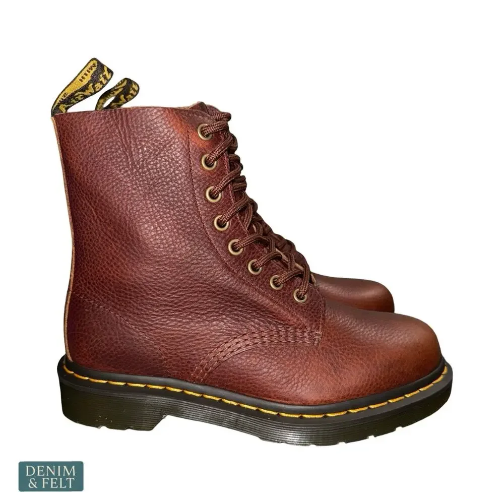 NEW Dr Martens 1460 Ambassador Leather Boots Brown Cashew Lace Up‎ Heritage